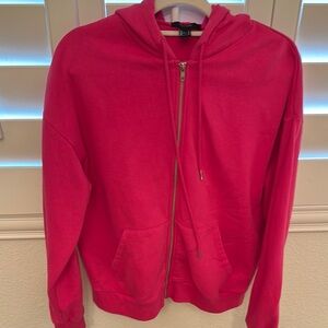 Forever 21 Vibrant Pink Zip-Up Hoodie